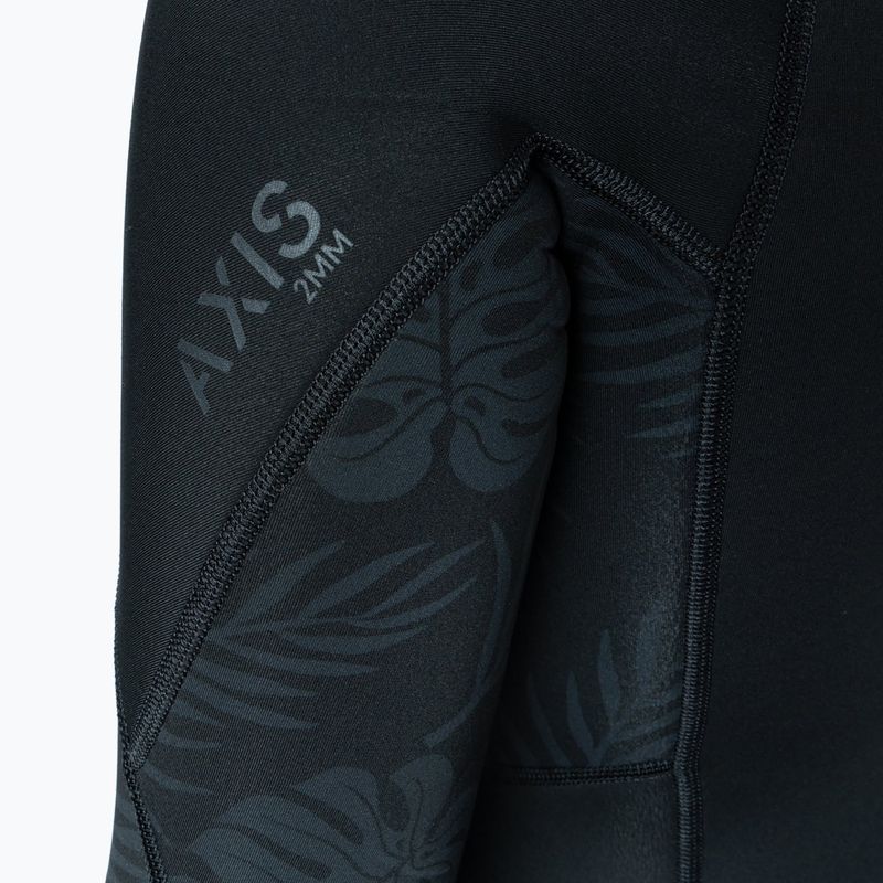 Muta da nuoto donna Xcel Axis Back Zip Spring 2 mm black/palm/monstera print 6