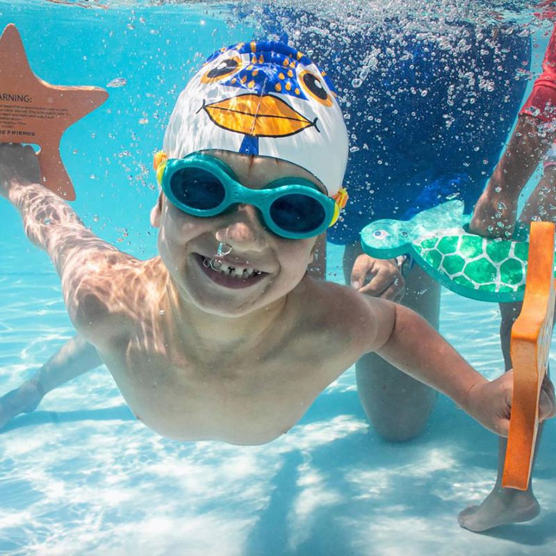 Occhialini da nuoto per bambini Finis H3 Goggle teal/orange 5