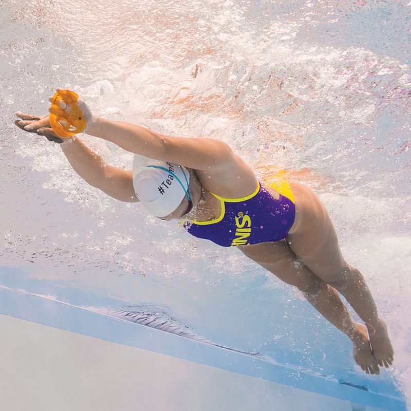 Palette da nuoto FINIS Iso giallo/nero 4