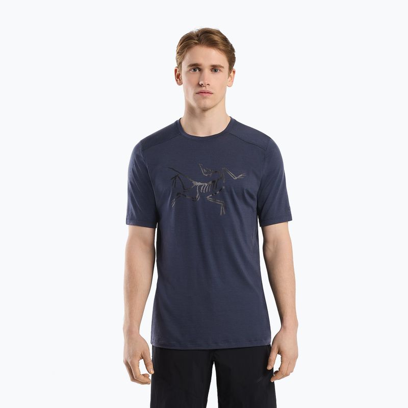 Camicia da trekking Arc'teryx Ionia Merino Wool Logo uomo nero/zaffiro