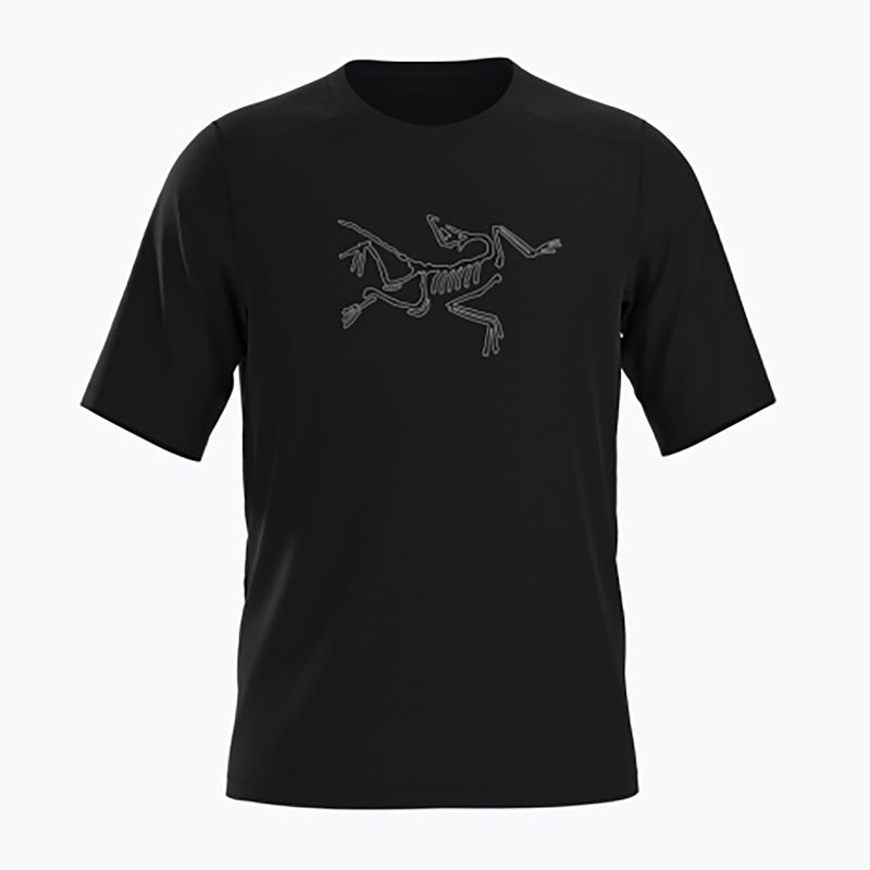 Maglietta da corsa Arc'teryx Logo Uomo Cormac, erica nera