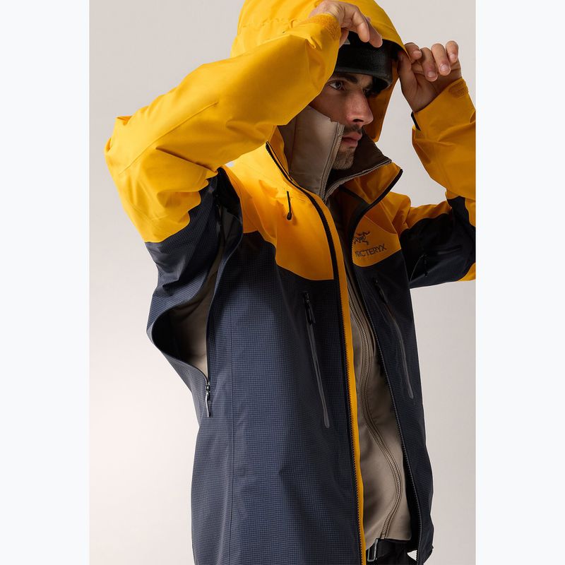 Giacca antipioggia Arc'teryx Alpha nero zaffiro/edziza da uomo 5