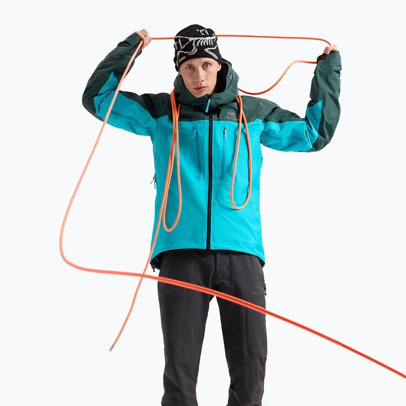 Giacca da pioggia Arcteryx Alpha blu tetra/pytheas da uomo 4