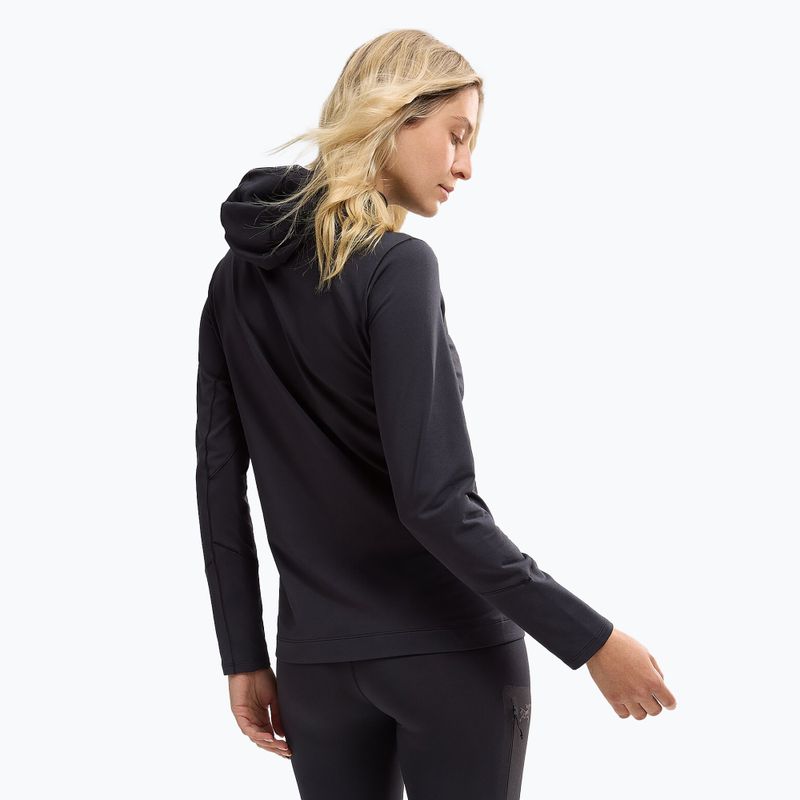 Felpa trekking da donna Arcteryx Rho Hoody nero 2