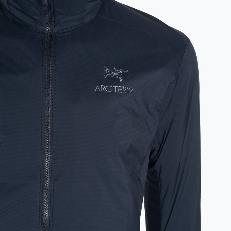 Giacca isolata Arcteryx Atom Hoody da uomo, zaffiro nero 7