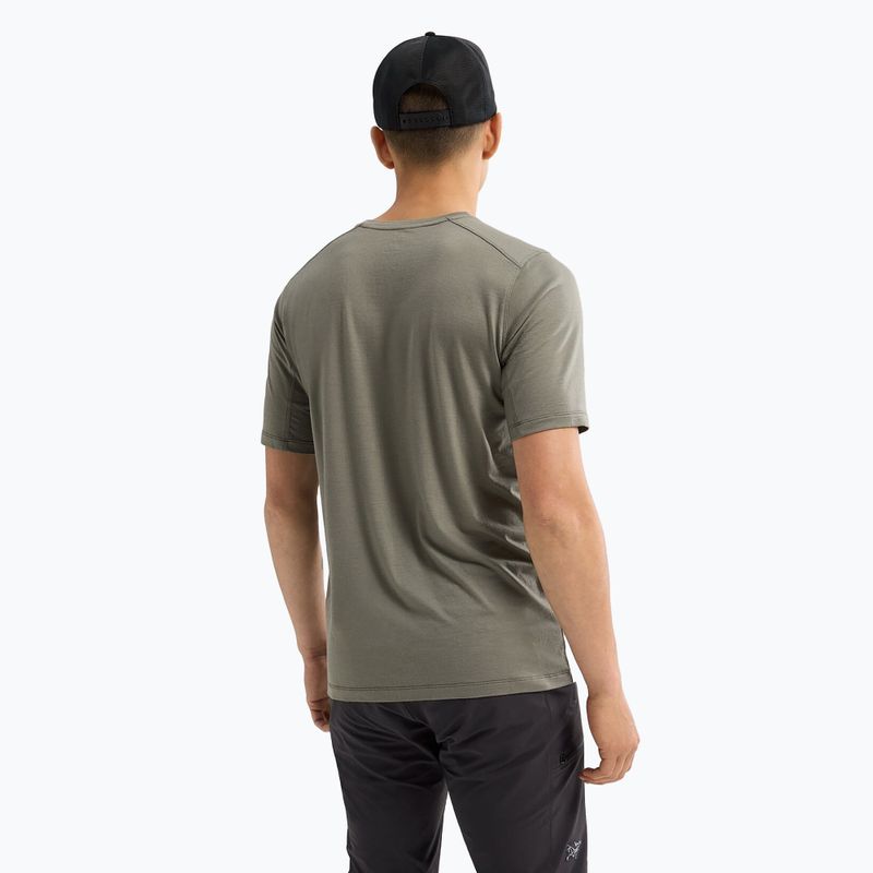 Maglietta Arcteryx Ionia Merino Wool Arc'Word Logo forage da uomo 3