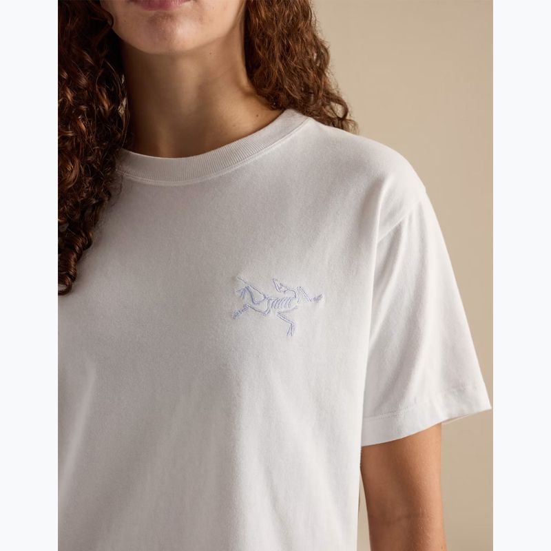 Maglietta da donna Arcteryx Kragg Cotton Little Bird Crew white light/white 5