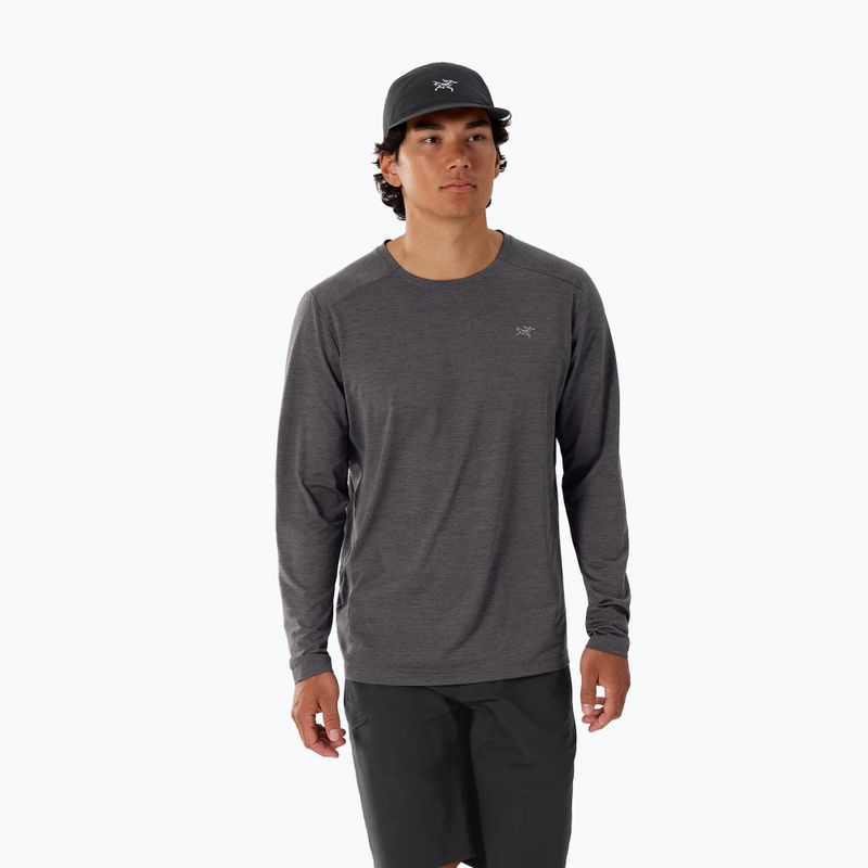 Maglia a maniche lunghe da trekking uomo Arc'teryx Cormac Crew nero melange