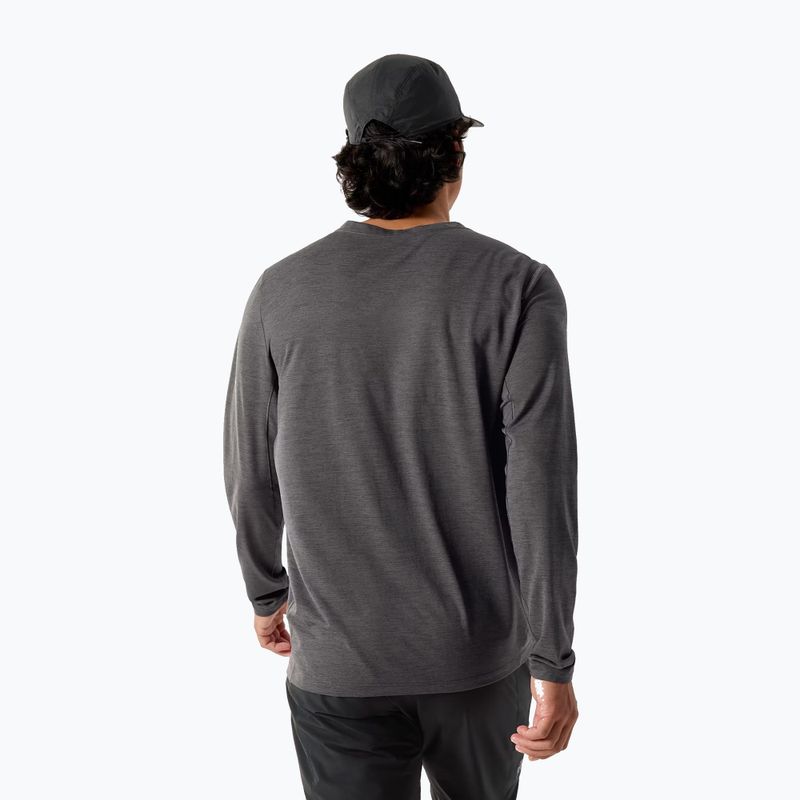 Maglia a maniche lunghe da trekking uomo Arc'teryx Cormac Crew nero melange 2