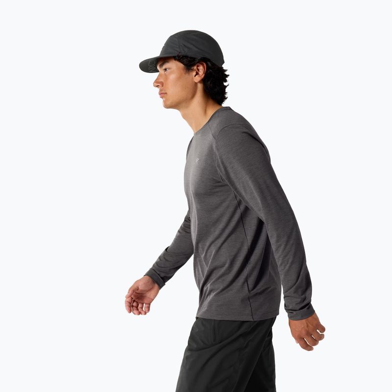 Maglia a maniche lunghe da trekking uomo Arc'teryx Cormac Crew nero melange 3