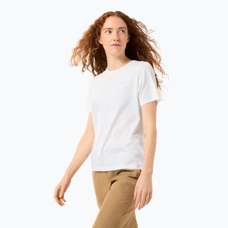 Maglietta da donna Arcteryx Kragg Sl Cotton Emblem Crew white light 4