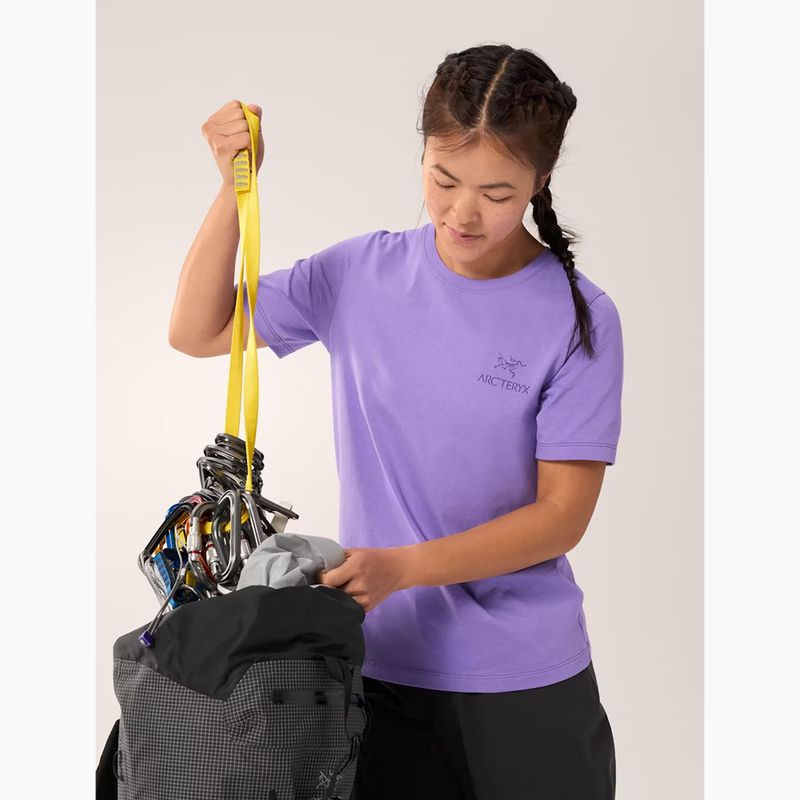 Maglietta da donna Arcteryx Kragg Sl Cotton Emblem Crew aster 5