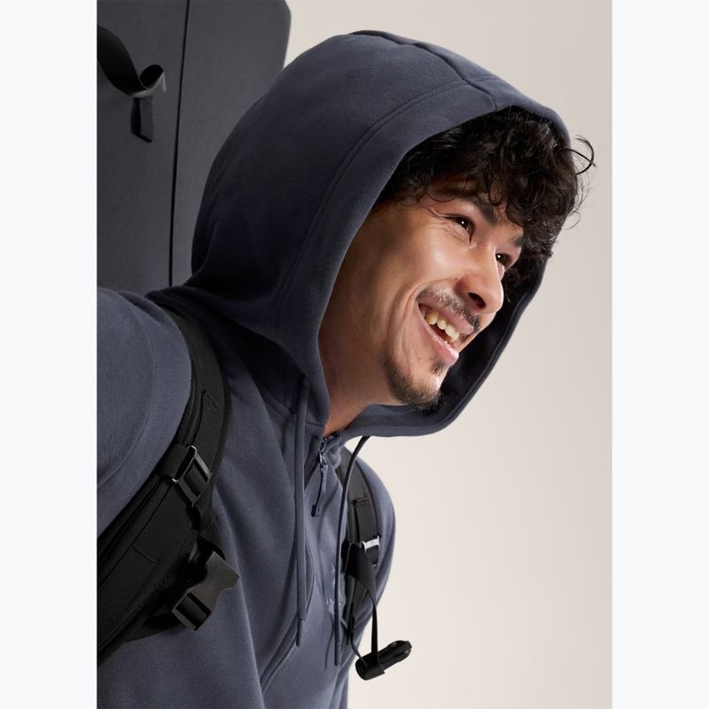 Felpa in pile da trekking da uomo Arcteryx Emblem Fleece Full-Zip Hoody dark stratus 5