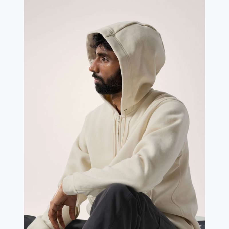 Felpa in pile da trekking da uomo Arcteryx Emblem Fleece Full-Zip Hoody sea salt 5