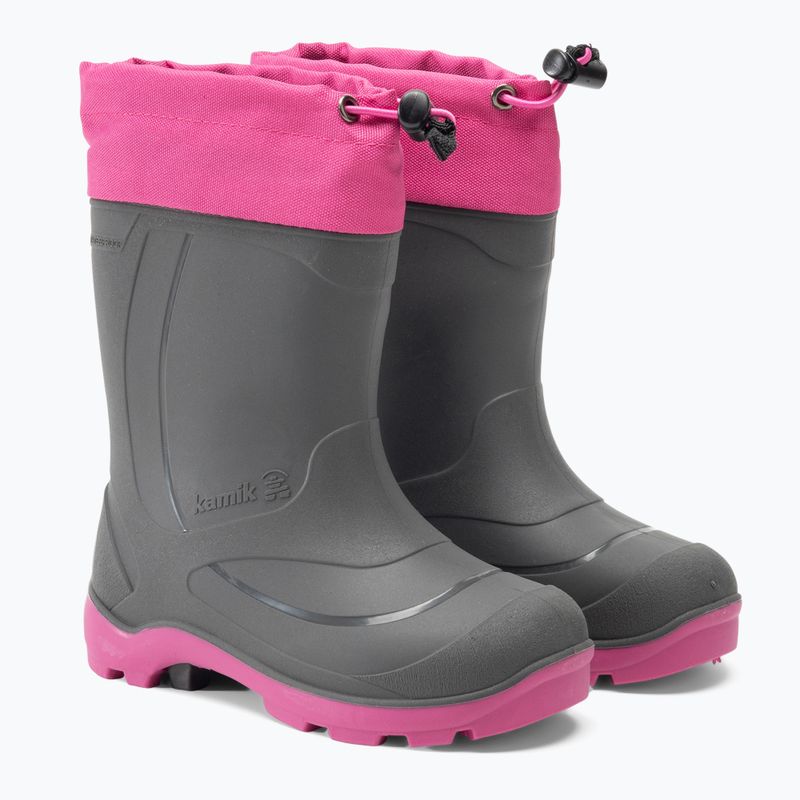 Kamik Snobuster1, scarpe da trekking per bambini, carbone/magenta 4