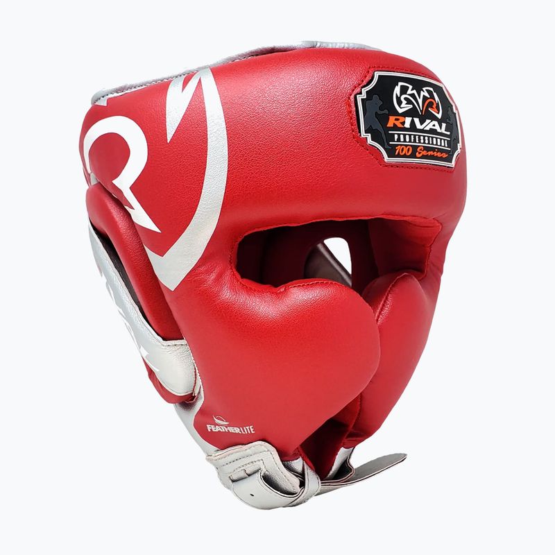 Casco da boxe Rival RHG100 Professional Headgear rosso/argento 2
