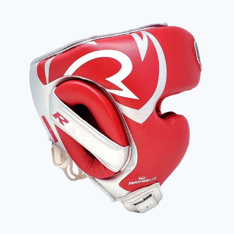 Casco da boxe Rival RHG100 Professional Headgear rosso/argento 4