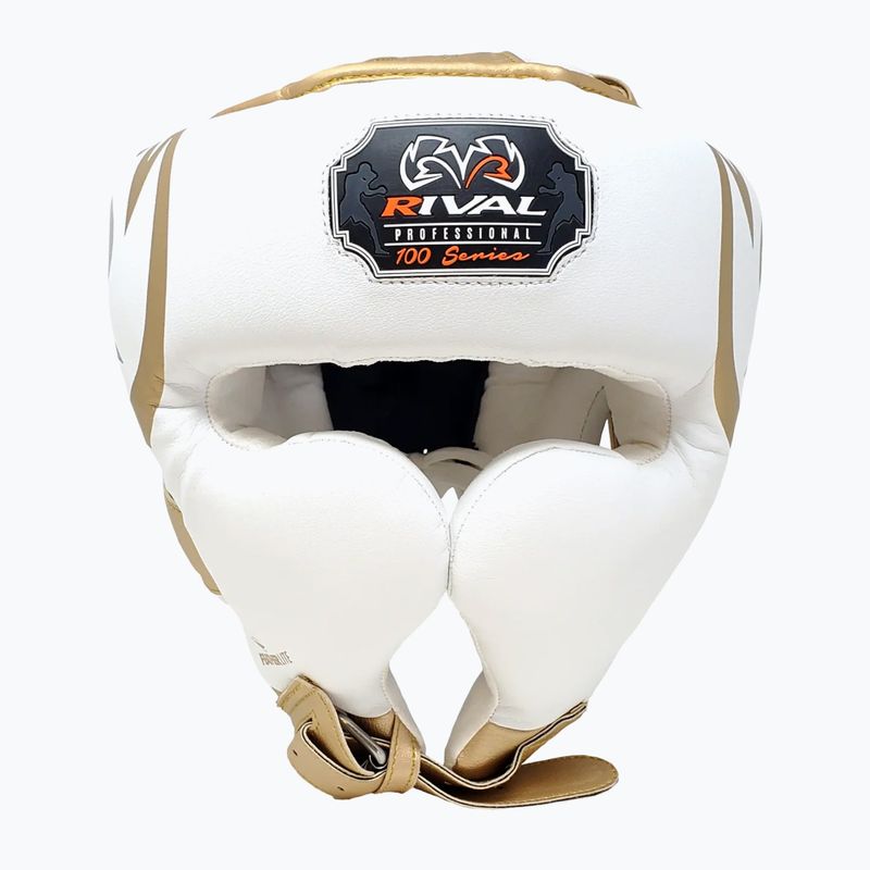 Casco da boxe Rival RHG100 Professional Headgear white/gold 2
