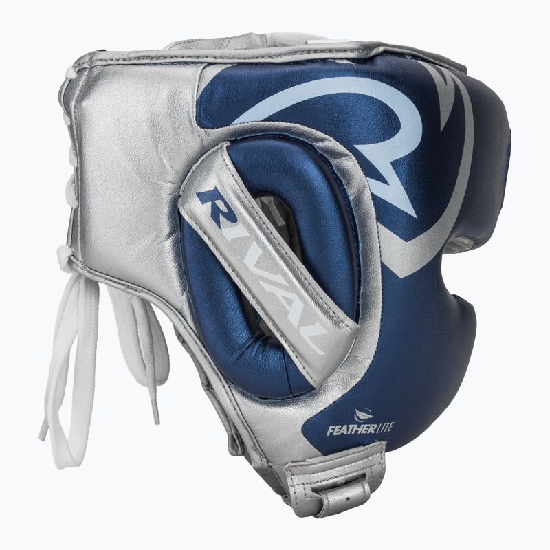 Casco da boxe Rival RHG100 Professional Headgear blu/argento 2