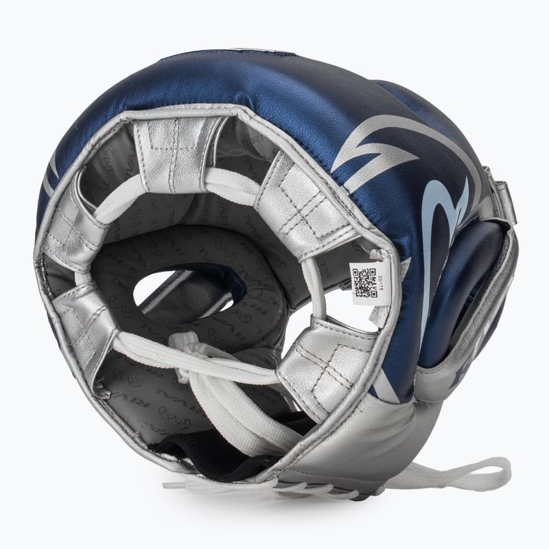 Casco da boxe Rival RHG100 Professional Headgear blu/argento 6