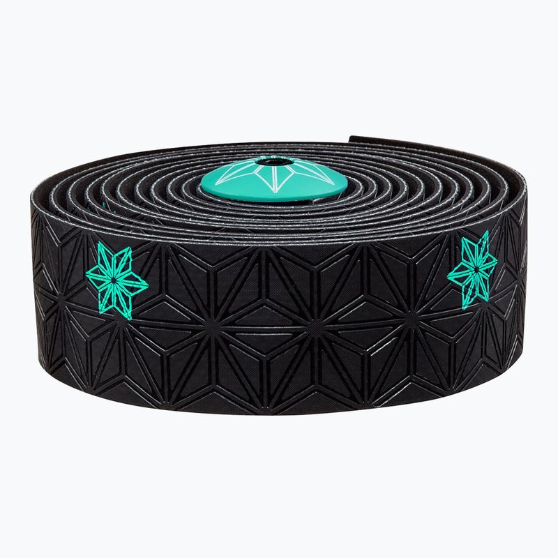 SUPACAZ Super Sticky Kush Galaxy stampa celeste/tasselli celeste fascia manubrio