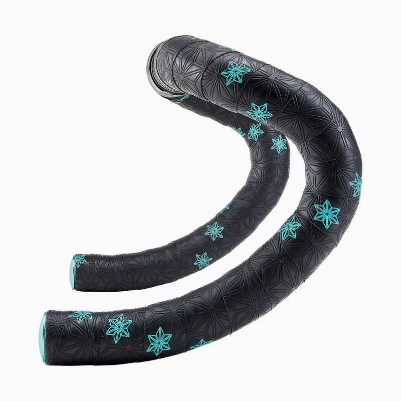 SUPACAZ Super Sticky Kush Galaxy stampa celeste/tasselli celeste fascia manubrio 2
