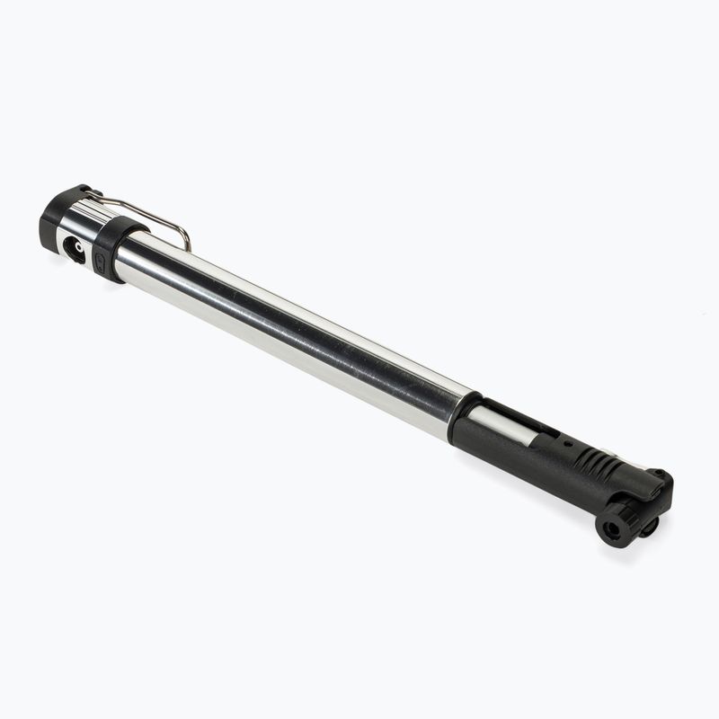 Pompa per bicicletta Crankbrothers Klic HV Mini Floor 110 psi argento