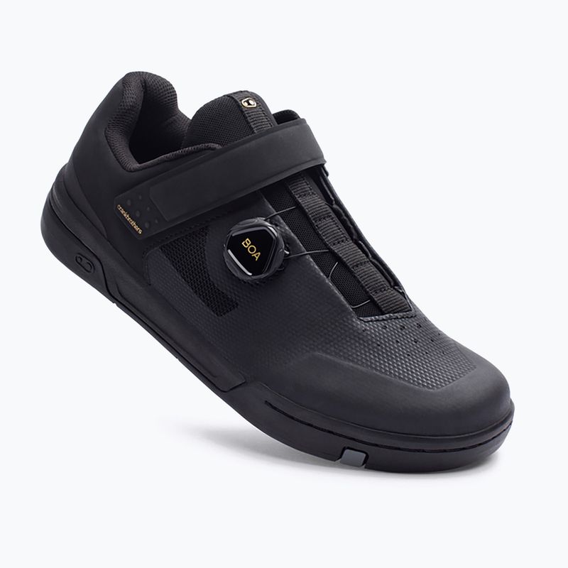 Scarpe da ciclismo con piattaforma da uomo Crankbrothers Stamp Boa nero/oro/nero 10