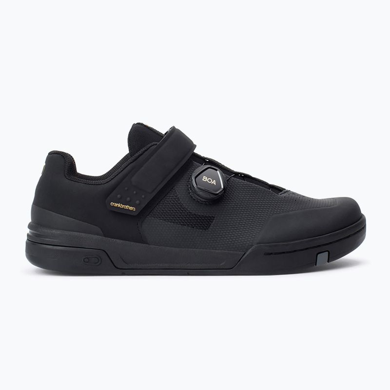 Scarpe da ciclismo con piattaforma da uomo Crankbrothers Stamp Boa nero/oro/nero 11