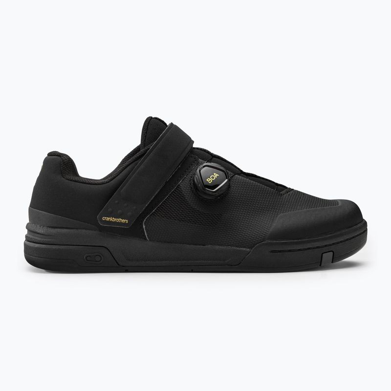 Scarpe da ciclismo con piattaforma da uomo Crankbrothers Stamp Boa nero/oro/nero 2