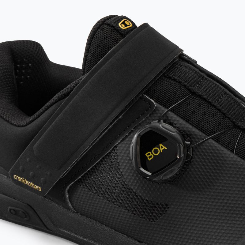Scarpe da ciclismo con piattaforma da uomo Crankbrothers Stamp Boa nero/oro/nero 9