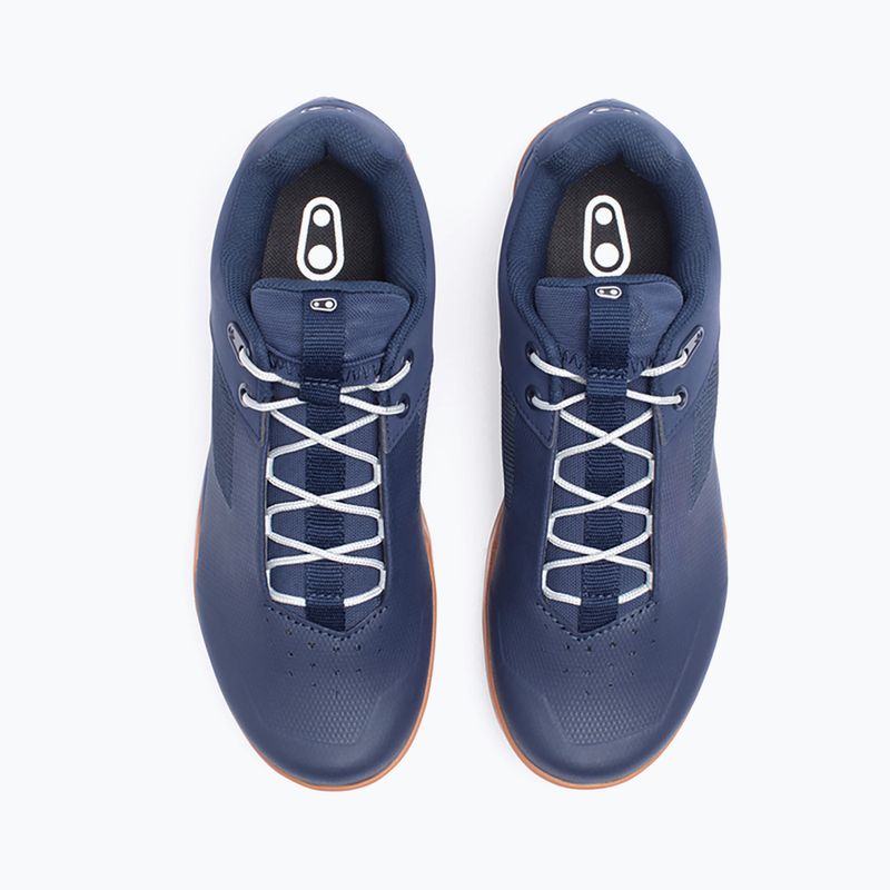 Scarpe da ciclismo con piattaforma da uomo Crankbrothers Stamp Lace navy/silver/gum 4