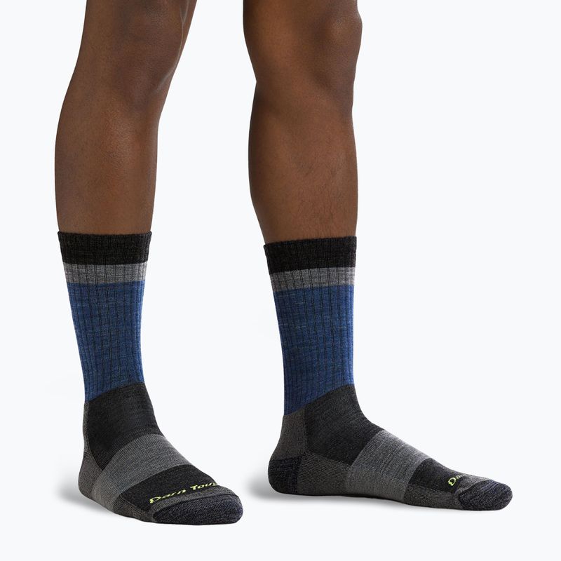 Calze da trekking da uomo Darn Tough Heady Stripe blu 2