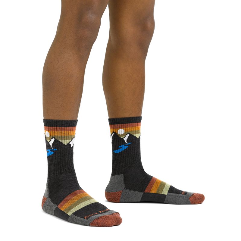 Calze da uomo Darn Tough Sunset Ridge Micro Crew Lightweight with Cushion charcoal 2