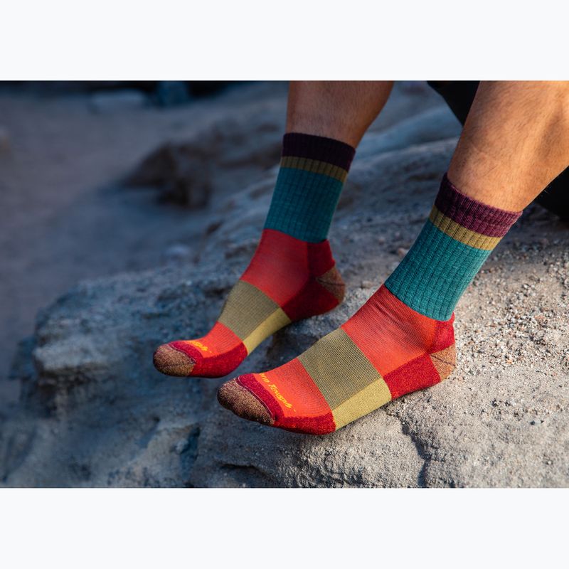Calze da trekking da uomo Darn Tough Heady Stripe verde acqua 2