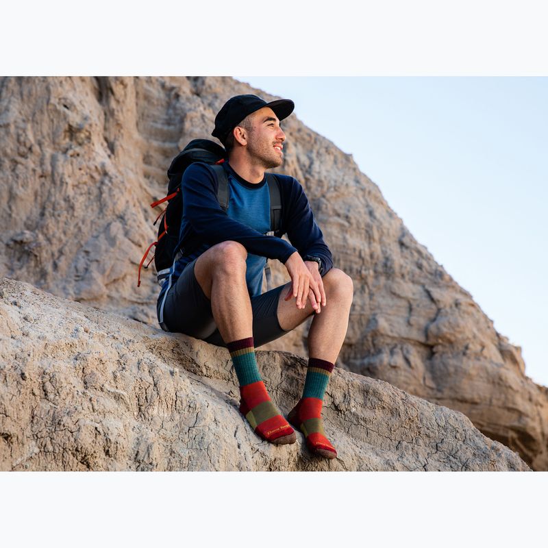 Calze da trekking da uomo Darn Tough Heady Stripe verde acqua 3