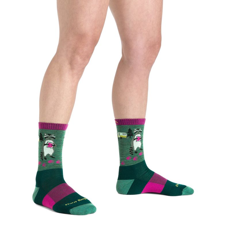 Calze da donna Darn Tough Critter Club Micro Crew Cushion moss 2