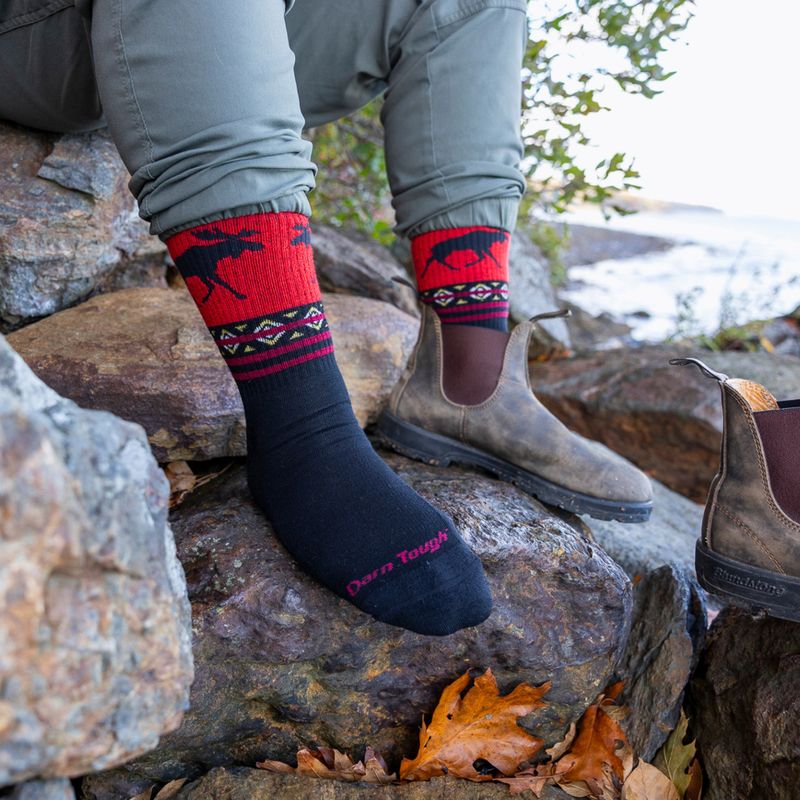 Calze da uomo Darn Tough VanGrizzle Boot Sock Cushion moose black 5