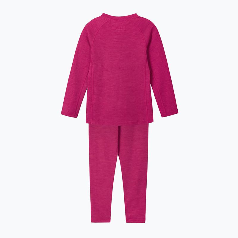 Set di biancheria intima termica per bambini Reima Kinsei rosa mirtillo rosso 2