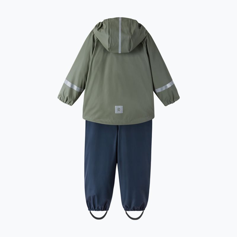 Set da pioggia per bambini Reima Tihku grigio-verde 2