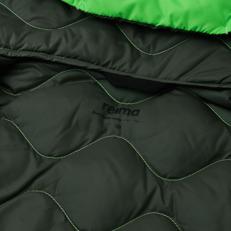 Piumino da bambino Reima Fossila verde neon 6