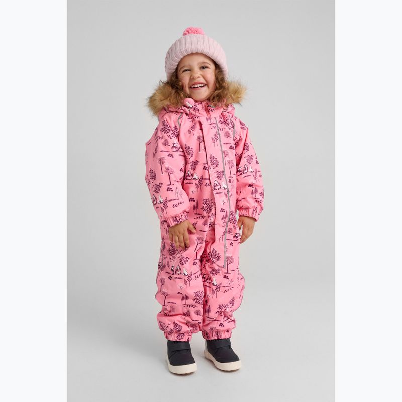 Tuta da sci per bambini rosa tramonto Reima Lappi 12