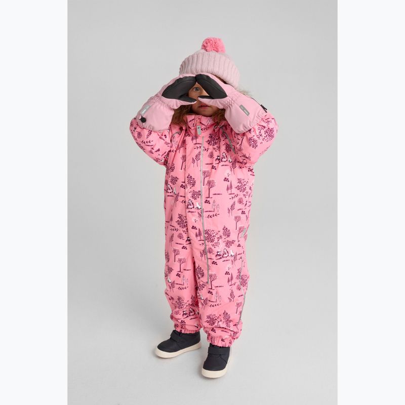 Tuta da sci per bambini rosa tramonto Reima Lappi 13