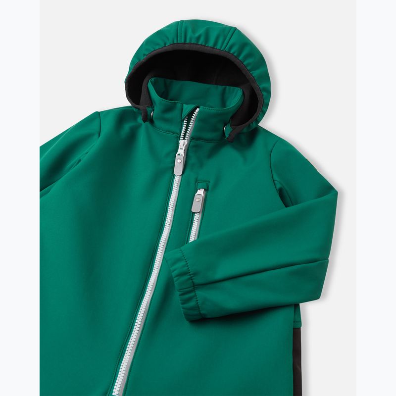 Tuta softshell per bambini Reima Nurmes verde intenso 4