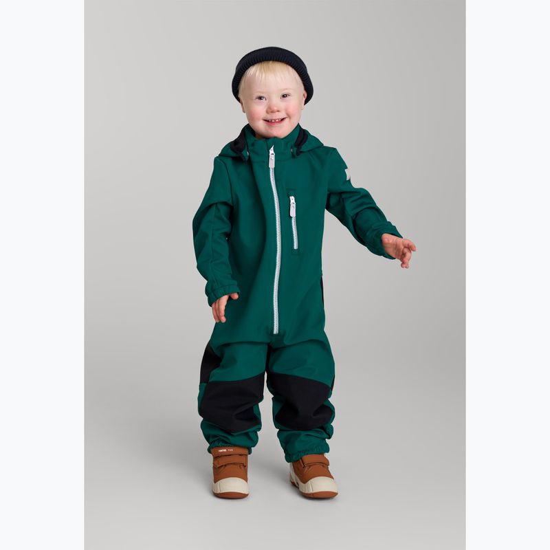 Tuta softshell per bambini Reima Nurmes verde intenso 10