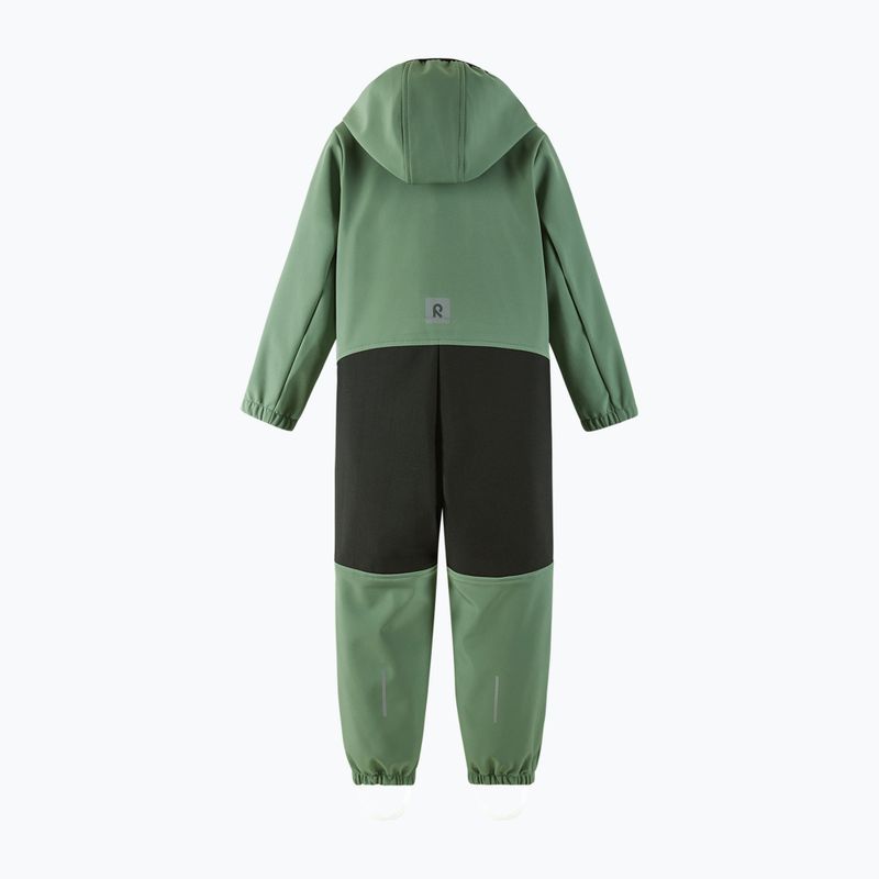 Tuta softshell da bambino Reima Nurmes verde argilla più profondo 2