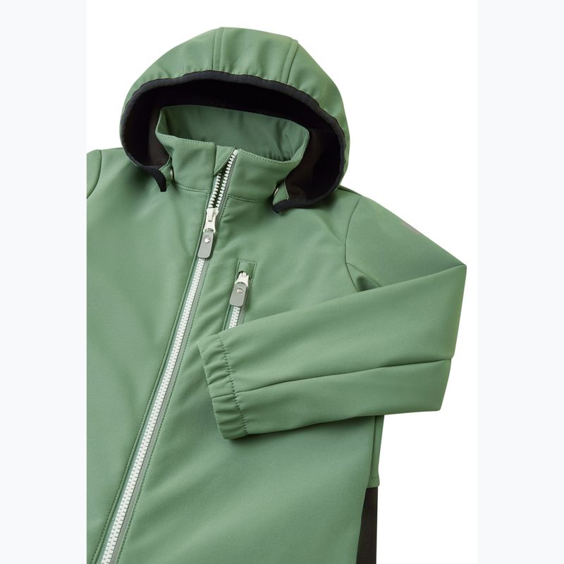 Tuta softshell da bambino Reima Nurmes verde argilla più profondo 4