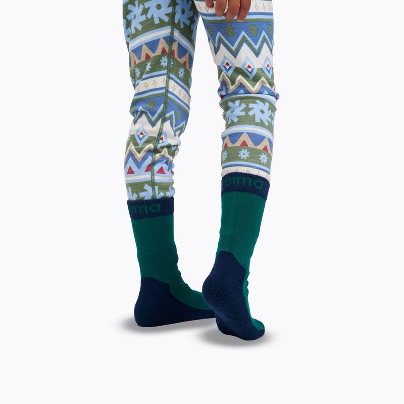 Set di biancheria intima termica per bambini Reima Taitoa green clay 11