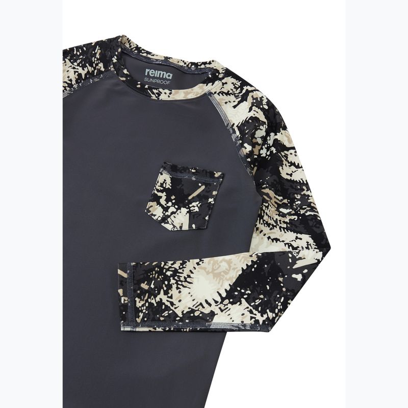 Maglia a maniche lunghe da nuoto per bambini Reima Kroolaus soft black 3