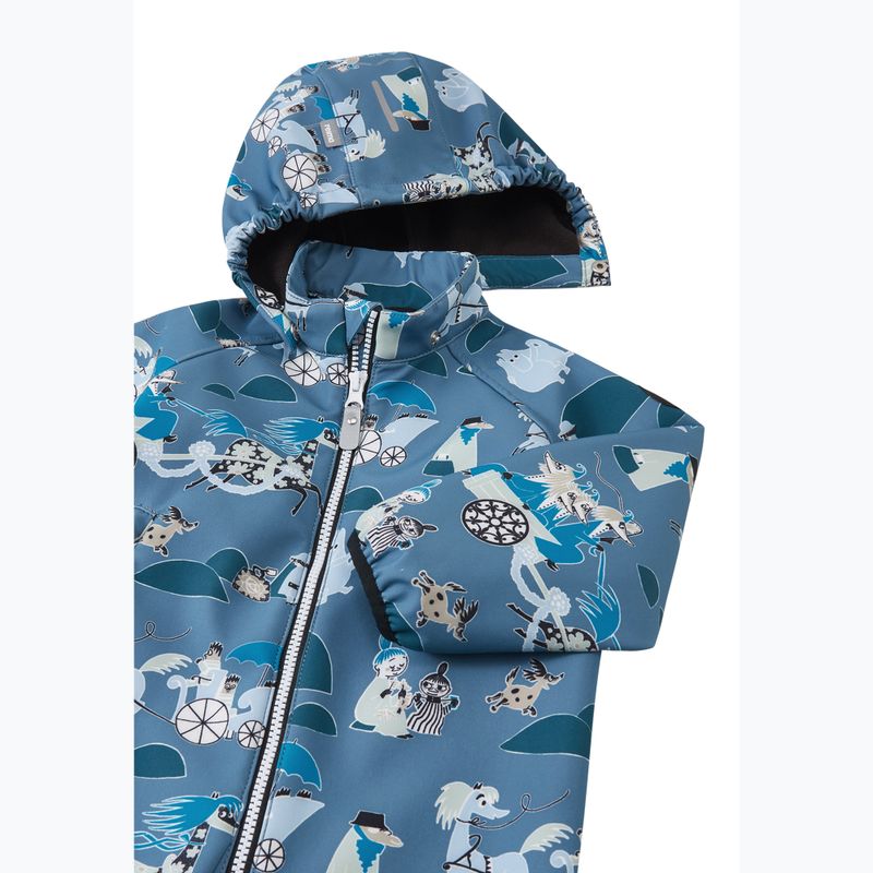 Tuta softshell per bambini Reima Moomin Mjosa blue ocean 4